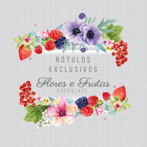 Rótulos - Flores e Frutas Chocolate