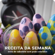 ovos de sabonete com poás coloridos