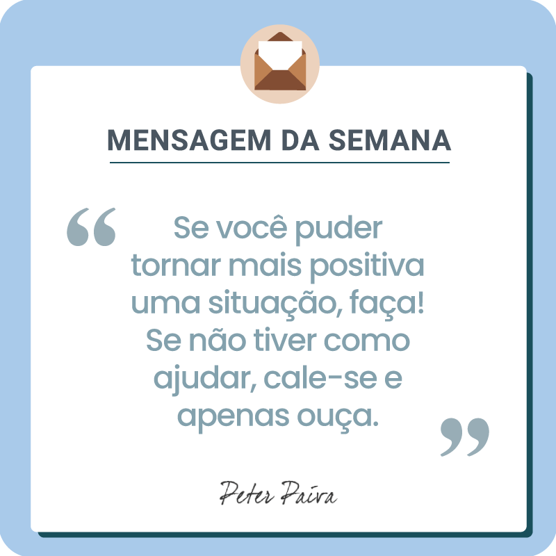 Mensagem da Semana - "Todos temos o mesmo potencial, nos resta entender essa miss&atilde;o e ser cada vez mais luz nessa vida!"