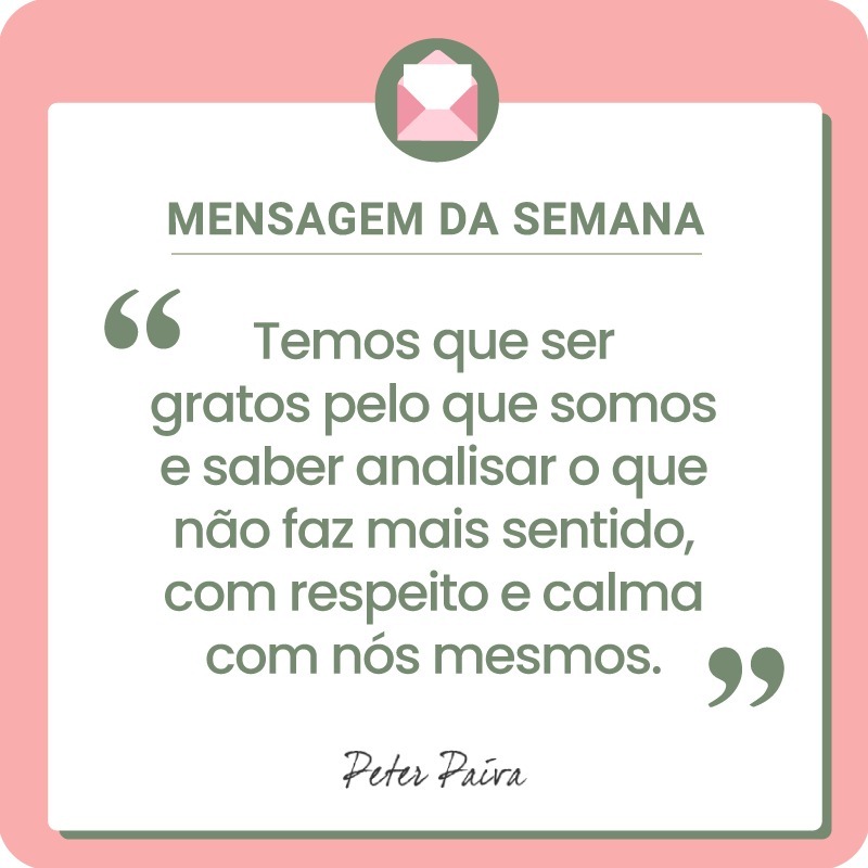 Mensagem da Semana - "Todos temos o mesmo potencial, nos resta entender essa miss&atilde;o e ser cada vez mais luz nessa vida!"