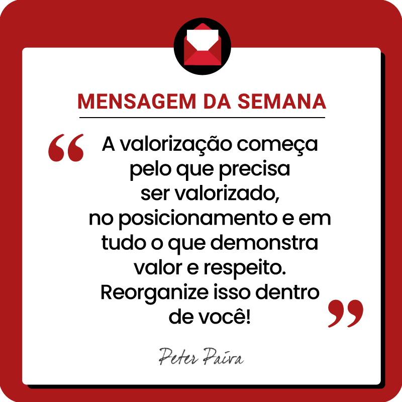 Mensagem da Semana - "Todos temos o mesmo potencial, nos resta entender essa miss&atilde;o e ser cada vez mais luz nessa vida!"