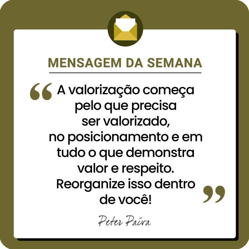 Mensagem da Semana - "Todos temos o mesmo potencial, nos resta entender essa miss&atilde;o e ser cada vez mais luz nessa vida!"